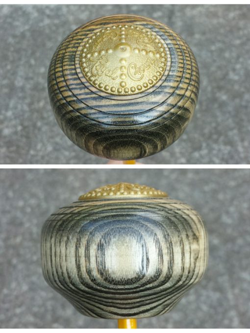 Ash Knob, Ebony with Crown Inlay